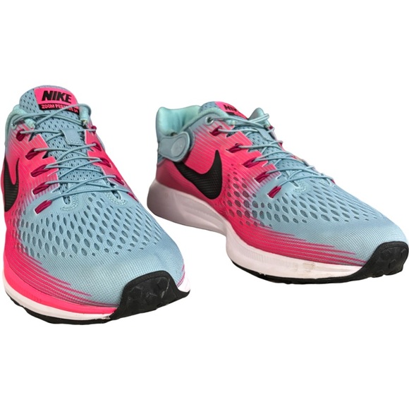 Nike Air Zoom Pegasus 34 Women's Sneaker Running Shoe Size 10 Blue Racer Pink - Picture 3 of 11